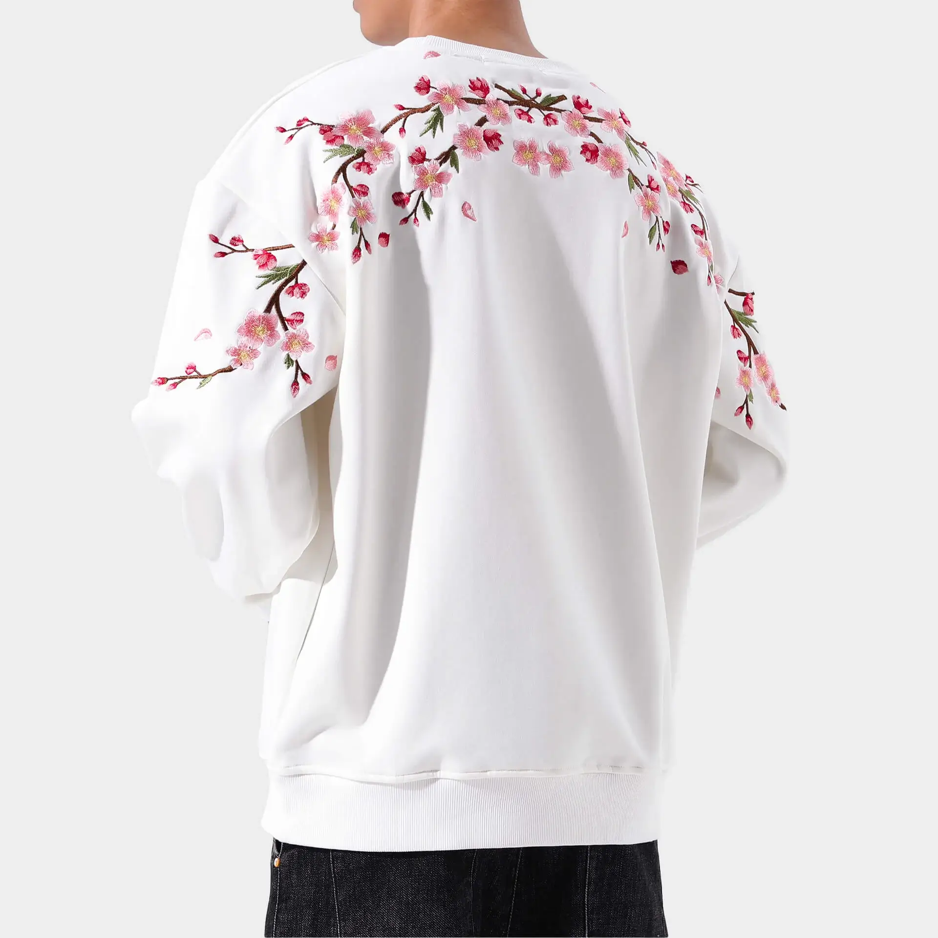 Sakura Embroidered Sweatshirt - Image 8