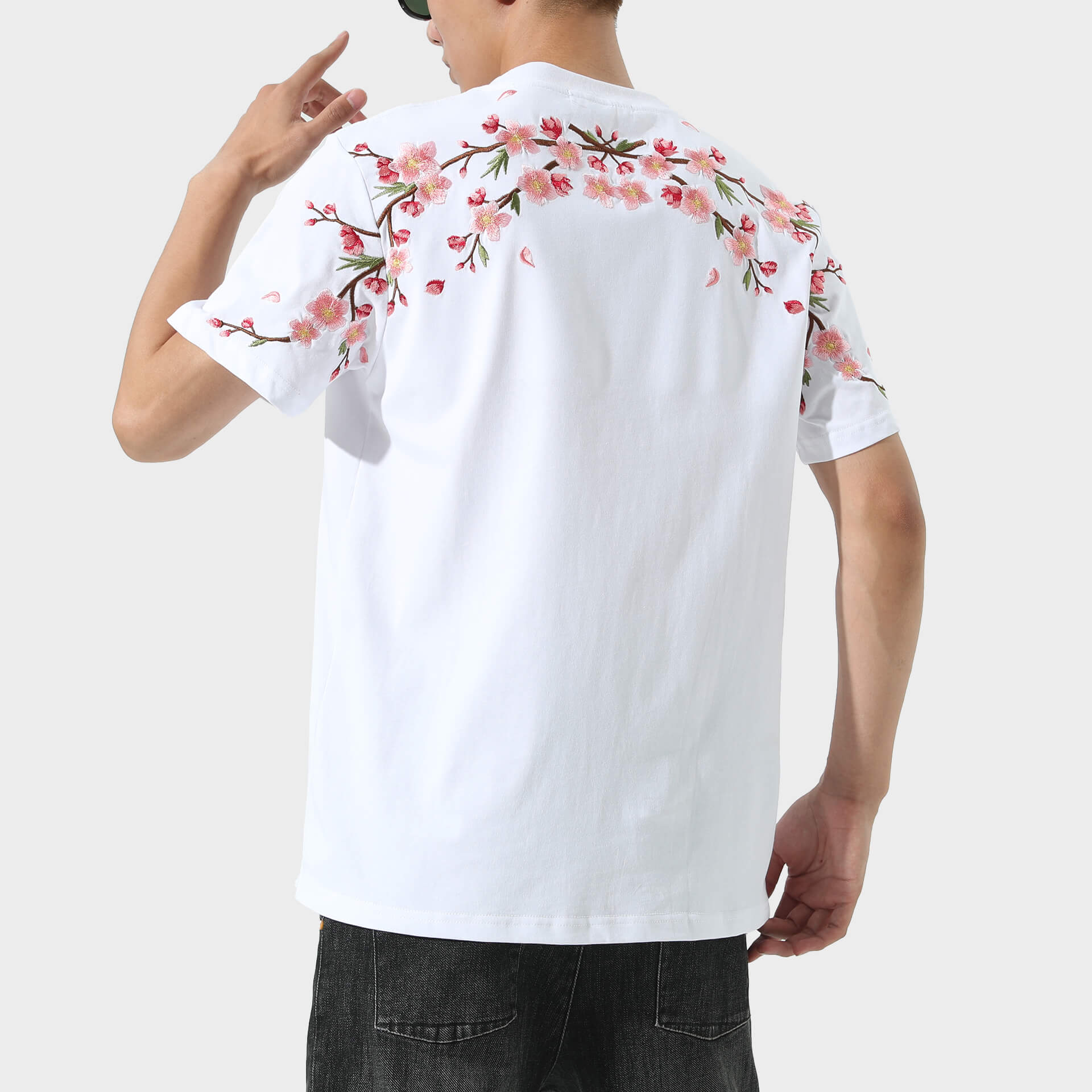 Sakura Embroidered Shirt - Image 6